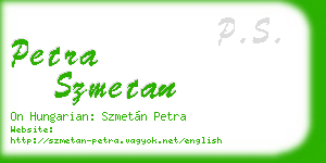 petra szmetan business card